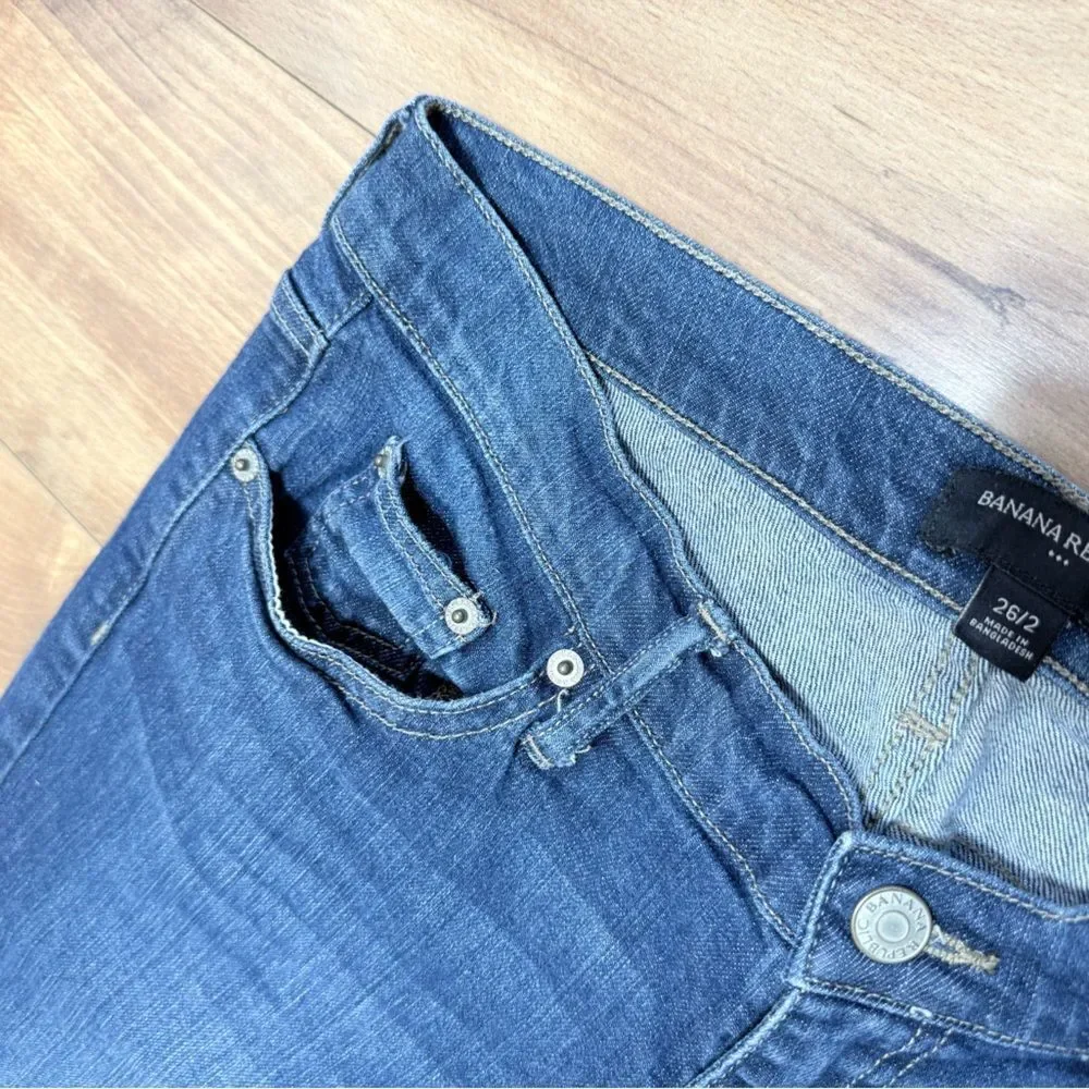 Banana Republic Women Dark Blue Skinny Jeans Size 26/2